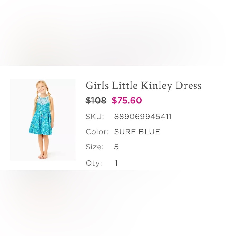 Lilly Pulitzer Girls Little Kinley Dress - Picture 3 of 3